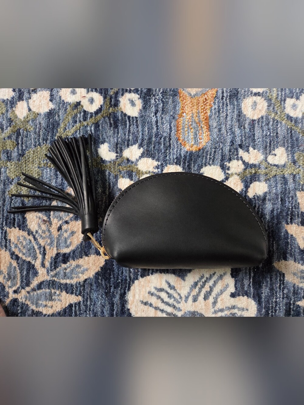 Portland Leather Taco tassel pouch black - Picture 2 of 4
